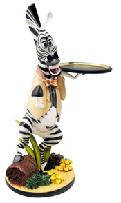 This one's on the short list. A 3-foot zebra holding a tray.