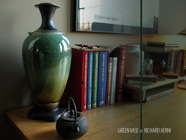 Green vase
