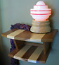 Beside shelf and lamp